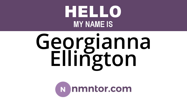 Georgianna Ellington
