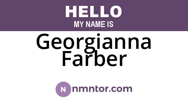 Georgianna Farber