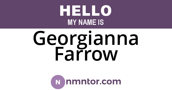 Georgianna Farrow