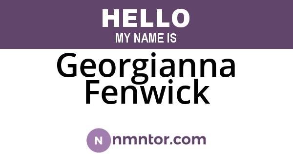 Georgianna Fenwick