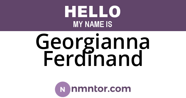 Georgianna Ferdinand