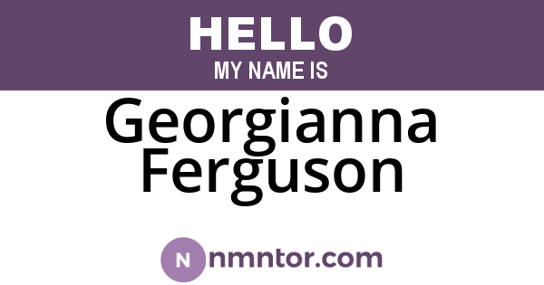 Georgianna Ferguson
