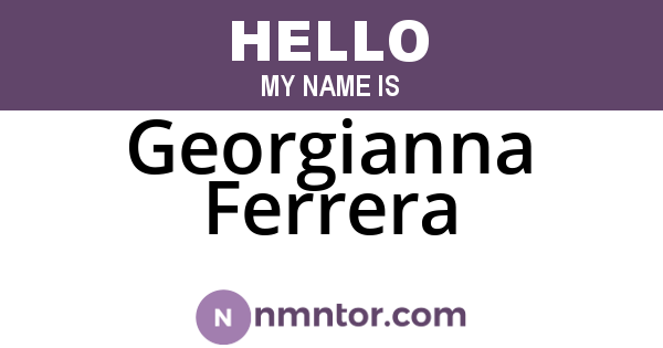 Georgianna Ferrera