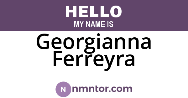 Georgianna Ferreyra