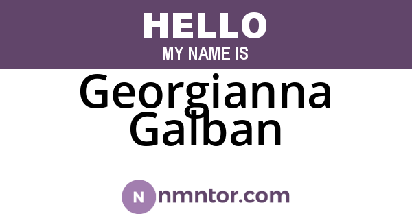 Georgianna Galban