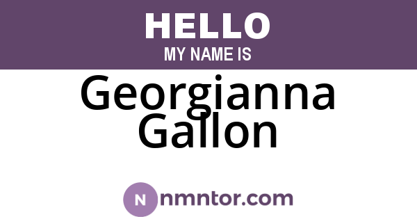 Georgianna Gallon