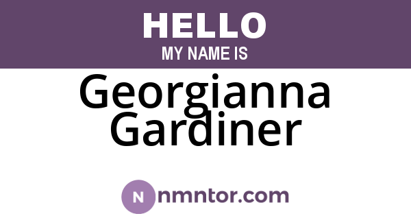 Georgianna Gardiner