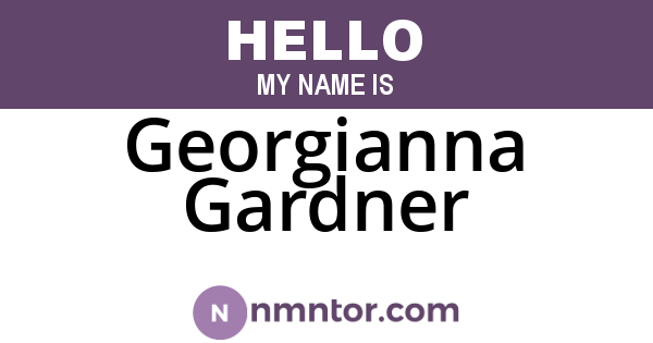 Georgianna Gardner