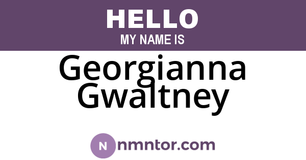 Georgianna Gwaltney