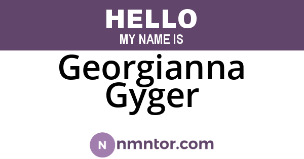 Georgianna Gyger