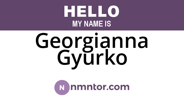 Georgianna Gyurko