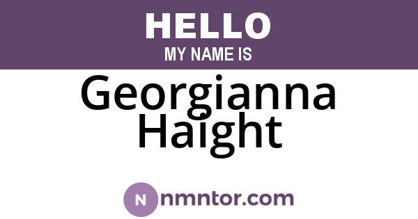 Georgianna Haight