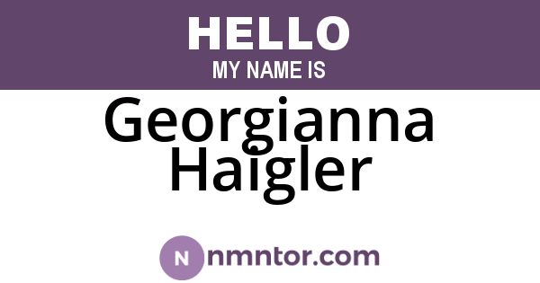 Georgianna Haigler