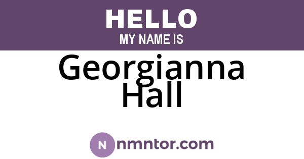Georgianna Hall