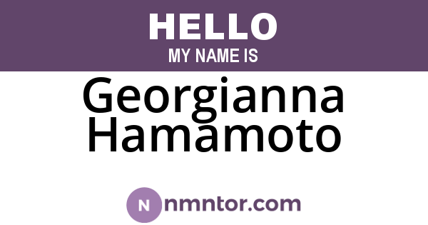 Georgianna Hamamoto