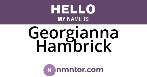 Georgianna Hambrick