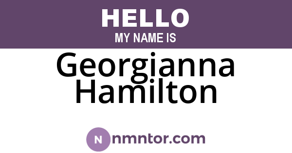 Georgianna Hamilton