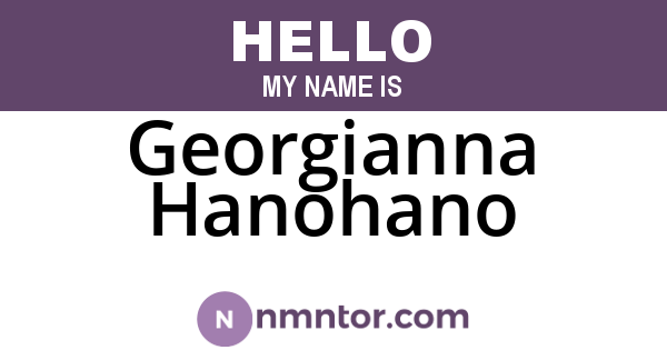 Georgianna Hanohano