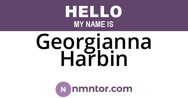 Georgianna Harbin
