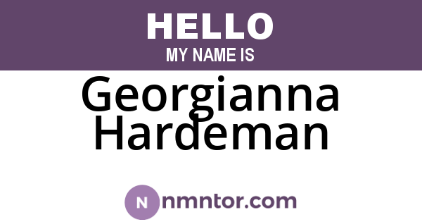 Georgianna Hardeman