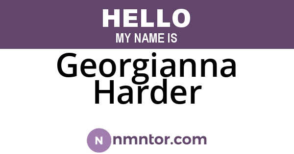 Georgianna Harder