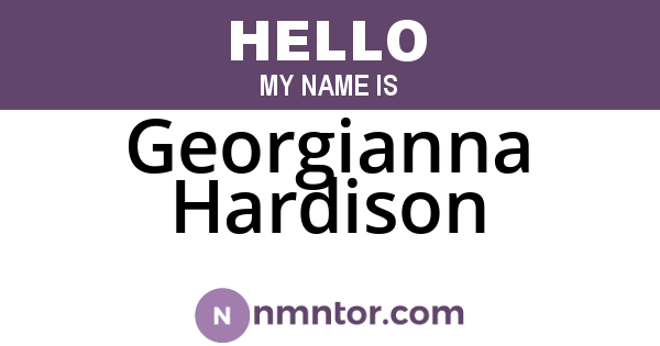 Georgianna Hardison