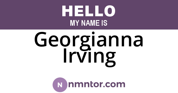 Georgianna Irving