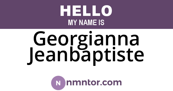 Georgianna Jeanbaptiste