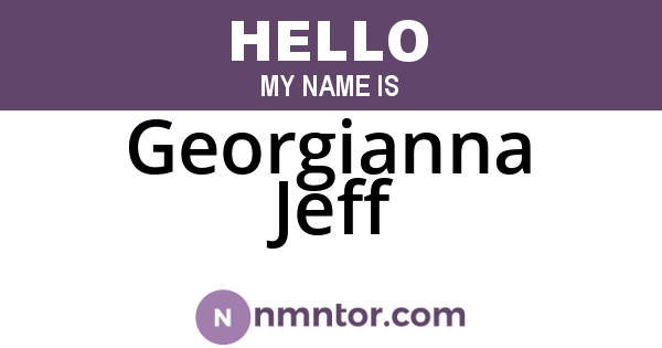 Georgianna Jeff