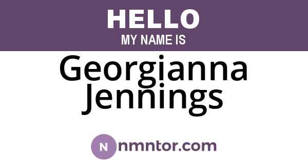 Georgianna Jennings