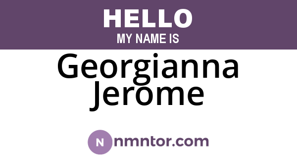 Georgianna Jerome