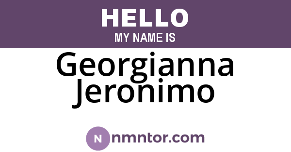 Georgianna Jeronimo