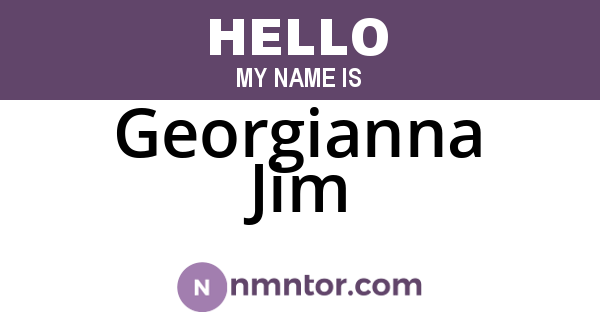 Georgianna Jim