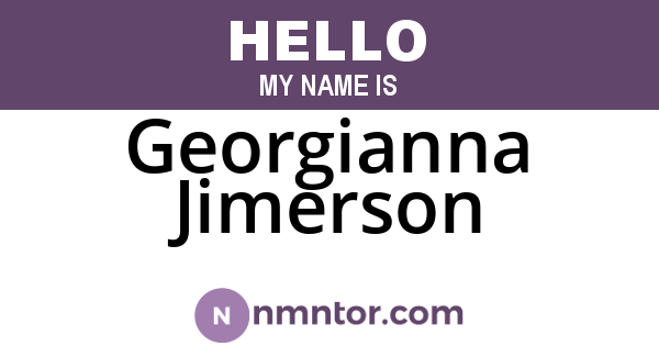 Georgianna Jimerson