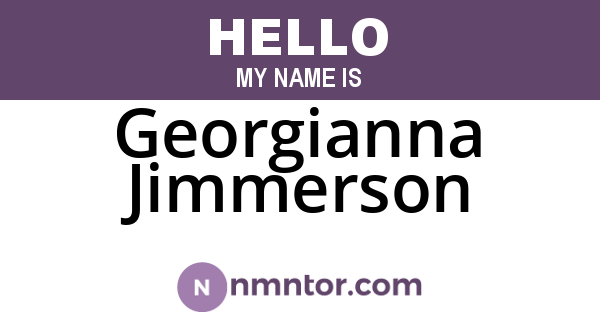 Georgianna Jimmerson