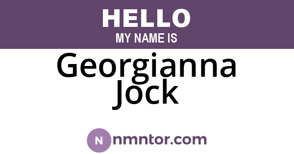 Georgianna Jock