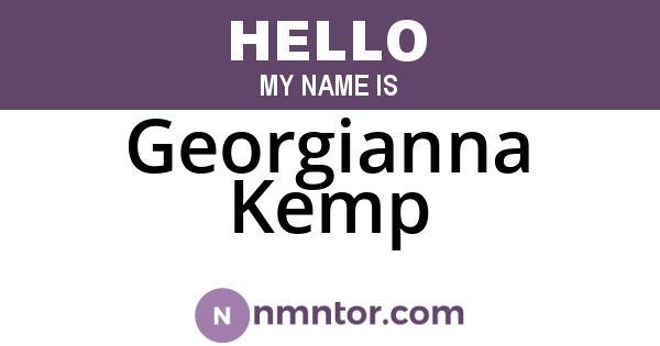 Georgianna Kemp