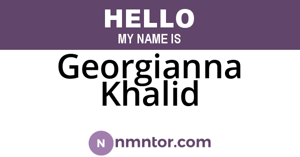 Georgianna Khalid