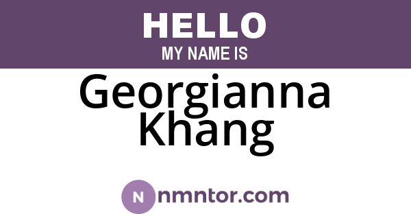 Georgianna Khang