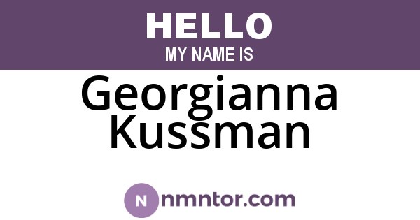 Georgianna Kussman