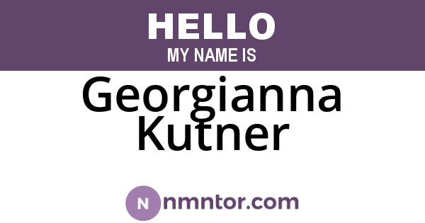 Georgianna Kutner