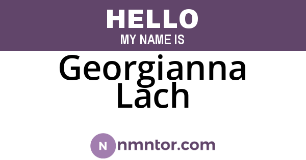 Georgianna Lach