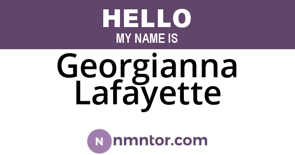 Georgianna Lafayette
