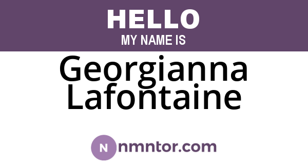 Georgianna Lafontaine