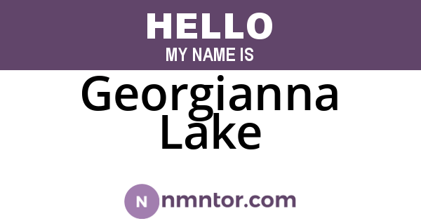 Georgianna Lake