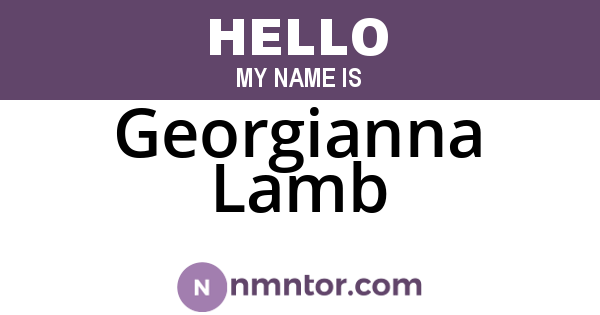 Georgianna Lamb