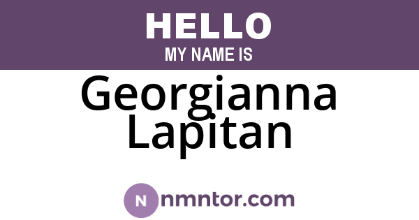 Georgianna Lapitan