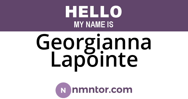 Georgianna Lapointe