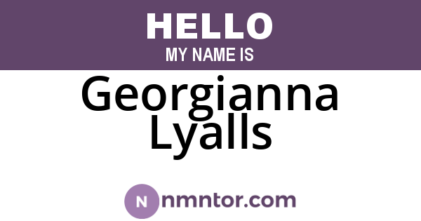 Georgianna Lyalls