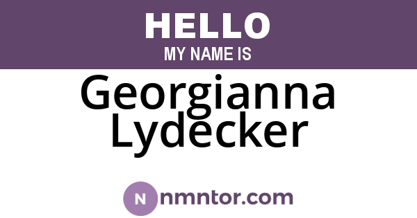 Georgianna Lydecker